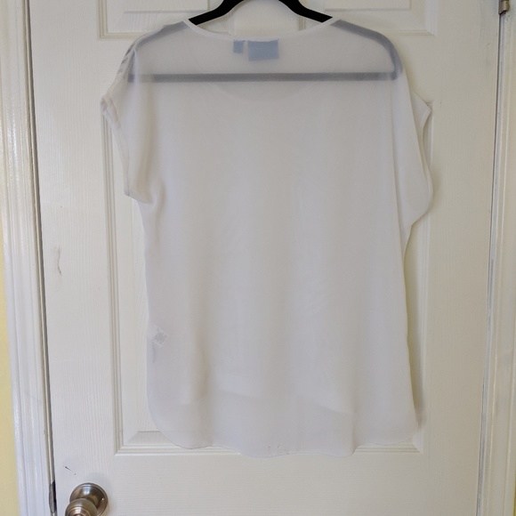 Simply Vera Sheer White Top - Picture 4 of 6
